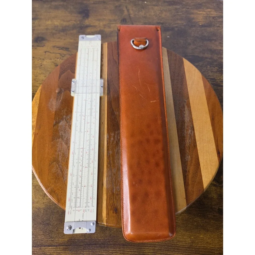 Vintage Pickett Model 800-T Log Log Synchro-Scale Slide Rule w/ Leather Case